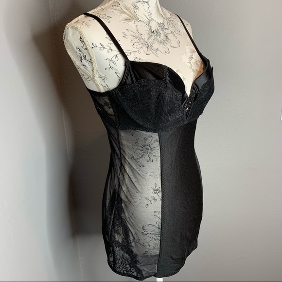 Victoria's Secret Black Lace Tank Lingerie 36C - Picture 2 of 5